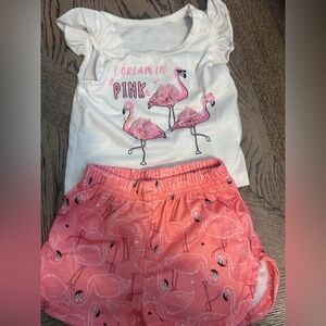 Flamingo Fun Kids Set - White and Pink